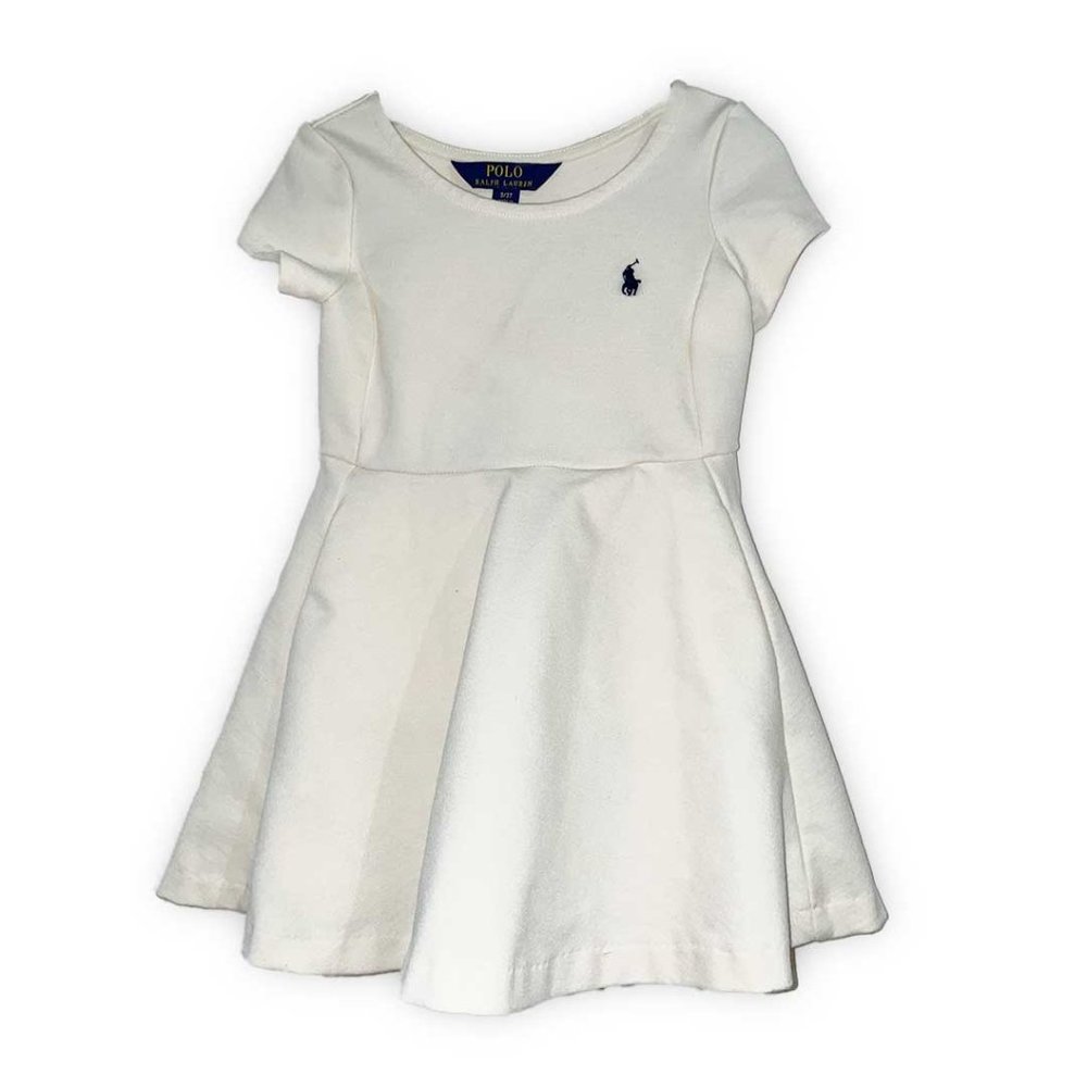 POLO, 3T toddler Dress Cream